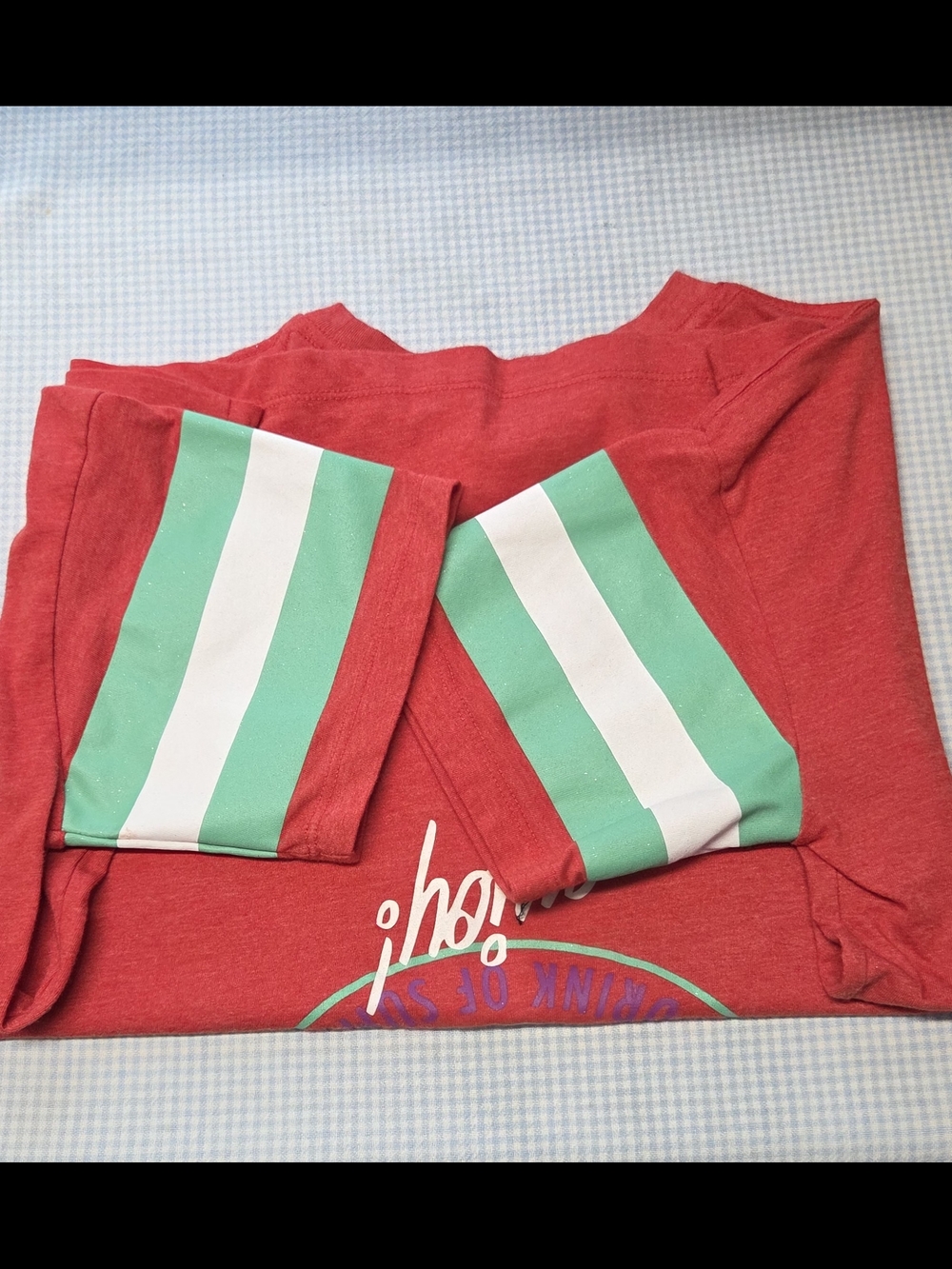 Coca Cola Red Tee with White Logo and Mint Accent
